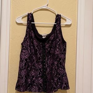 PURPLE LACE/TANK TOP/VEST